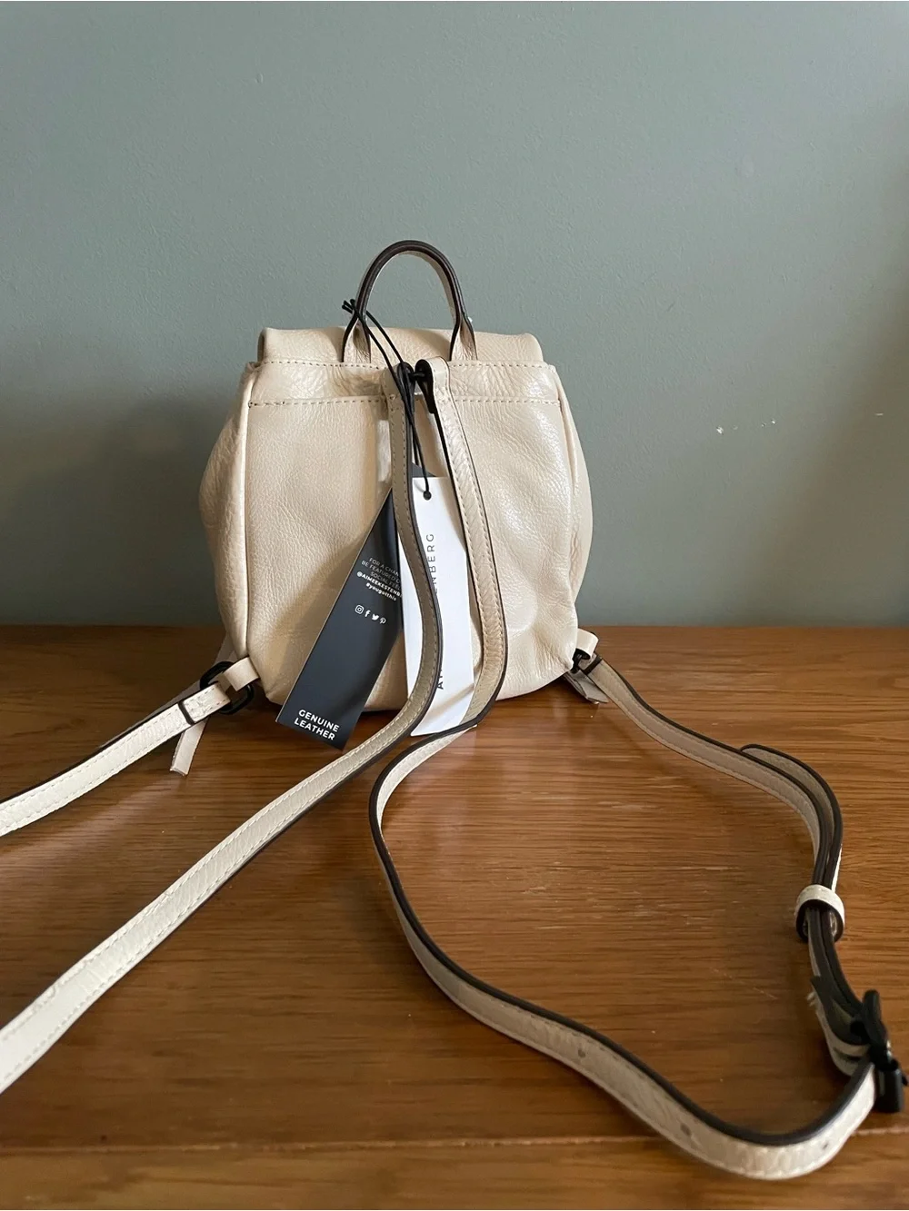 Aimee Kestenberg Leather Bali Mini Backpack Sandy Tassel Zipper Everyday NWT
